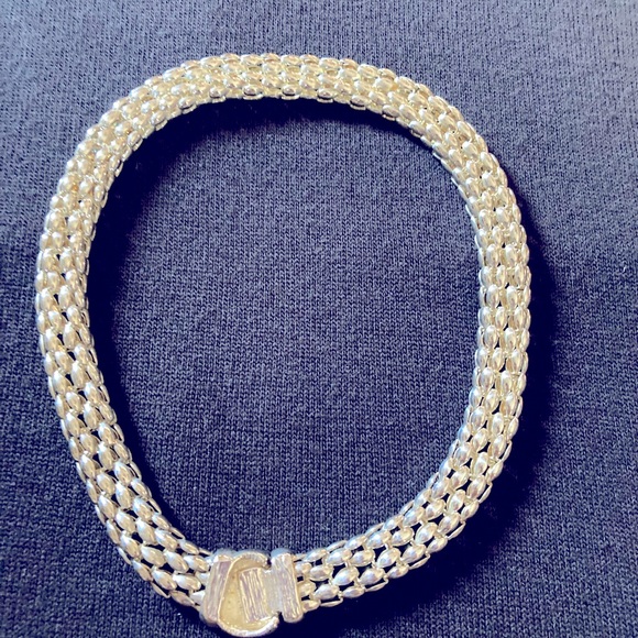 Stunning Silver Link Rope Look Choker - Picture 2 of 3